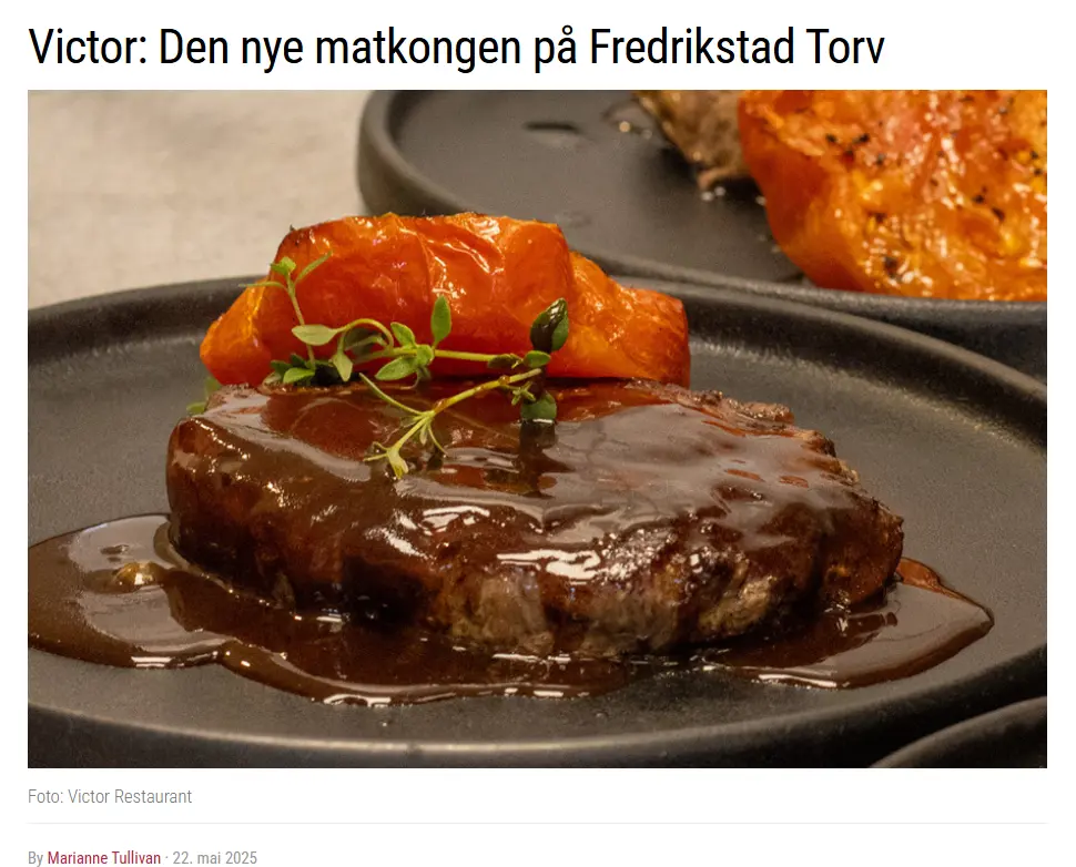 Bilde fra Dinner Booking blogginnlegg for Victor Café, Restaurant og Bar